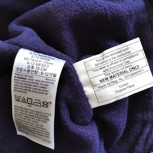 NWOT Gap Baby jacket/ Onsie - 6-9 months - Picture 7 of 7